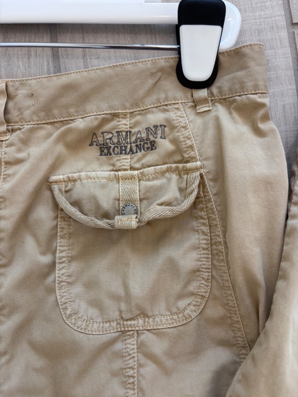 Armani Exchange Y2K Style Khaki Cargo Pants - Size 6 - Picture 11 of 16